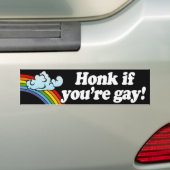 HONK, WENN SIE HOMOSEXUELL sind - .png Autoaufkleber (Auf Auto)