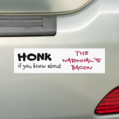Honk, wenn Sie in dem des Narwhals Speck Autoaufkleber (Auf Auto)