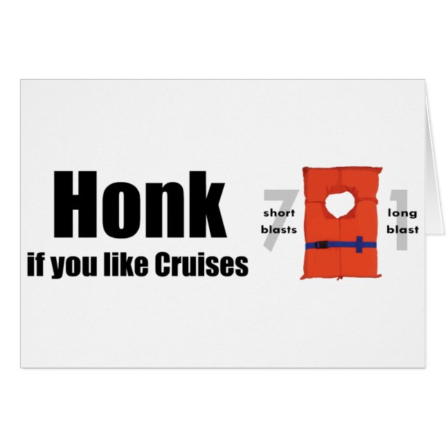 Honk, wenn Sie Kreuzfahrten mögen (Vorderseite (Horizontal))