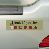 Honk wenn Sie Liebe Bubba Autoaufkleber (Auf Auto)