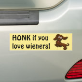 HONK wenn Sie Liebe-Dackeln, lustige Dackel Autoaufkleber (Auf Auto)