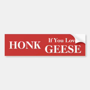 Honk wenn Sie Liebe-Gänse Autoaufkleber