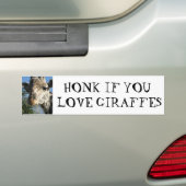 HONK WENN SIE LIEBE-GIRAFFEN AUTOAUFKLEBER (Auf Auto)