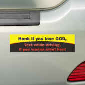 Honk wenn Sie Liebe GOTT Autoaufkleber (Auf Auto)