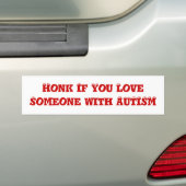 Honk wenn Sie Liebe jemand mit AUTISMUS Autoaufkleber (Auf Auto)