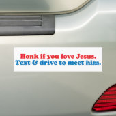 Honk wenn Sie Liebe Jesus 2 Autoaufkleber (Auf Auto)