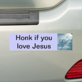 Honk wenn Sie Liebe Jesus 2 Autoaufkleber (Auf Auto)