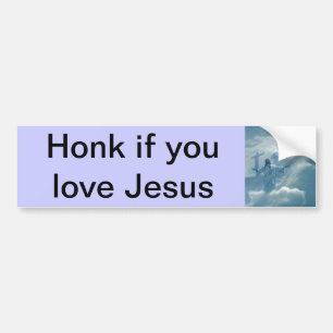 Honk wenn Sie Liebe Jesus 2 Autoaufkleber