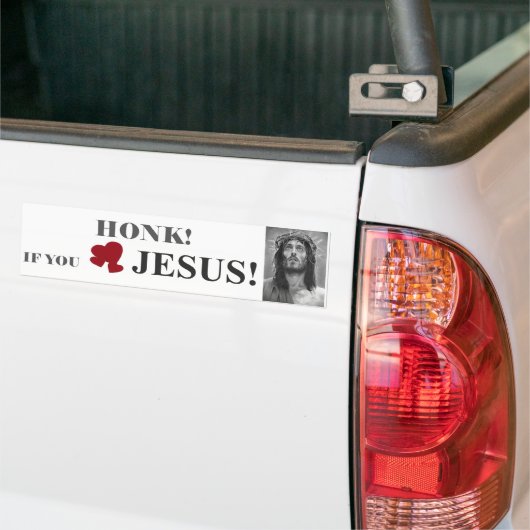 HONK WENN SIE LIEBE JESUS 2 AUTOAUFKLEBER (Auf Lkw)