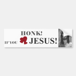 HONK WENN SIE LIEBE JESUS 2 AUTOAUFKLEBER