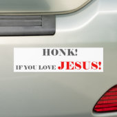 HONK WENN SIE LIEBE JESUS 5 AUTOAUFKLEBER (Auf Auto)
