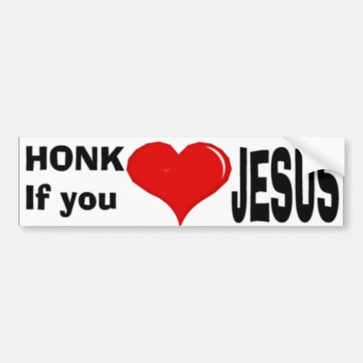 honk wenn Sie Liebe Jesus Autoaufkleber (Vorne)