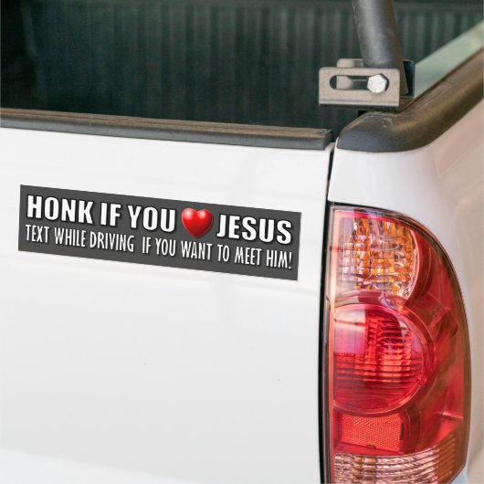 Honk wenn Sie Liebe Jesus Autoaufkleber (Auf Lkw)