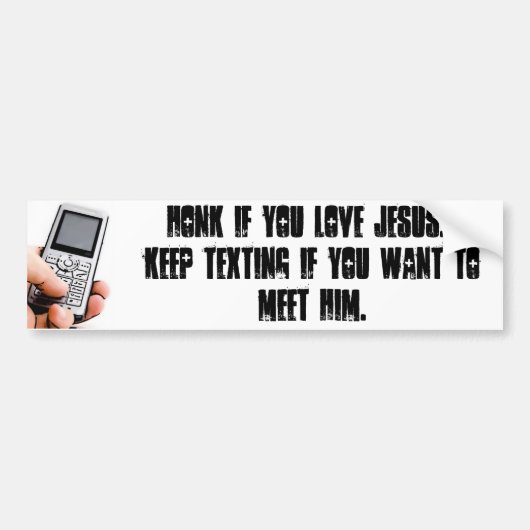 Honk wenn Sie Liebe Jesus Autoaufkleber (Vorne)
