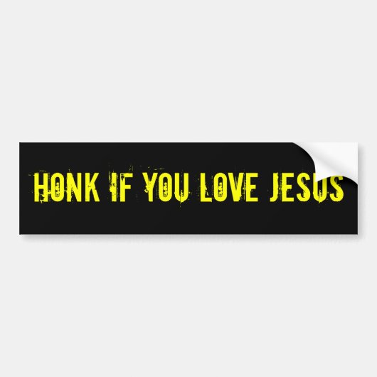 HONK WENN SIE LIEBE JESUS AUTOAUFKLEBER (Vorne)