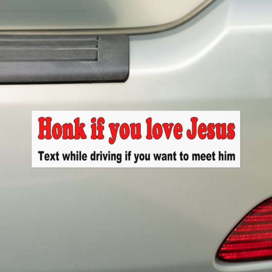 Honk wenn Sie Liebe Jesus Autoaufkleber (Auf Auto)
