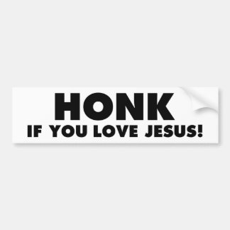 HONK, WENN SIE LIEBE JESUS lustige christliche Bum Autoaufkleber