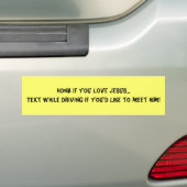 Honk wenn Sie Liebe Jesus… Text beim Fahren wenn… Autoaufkleber (Auf Auto)