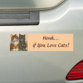 Honk wenn Sie Liebe-Katzen! Autoaufkleber (Auf Auto)