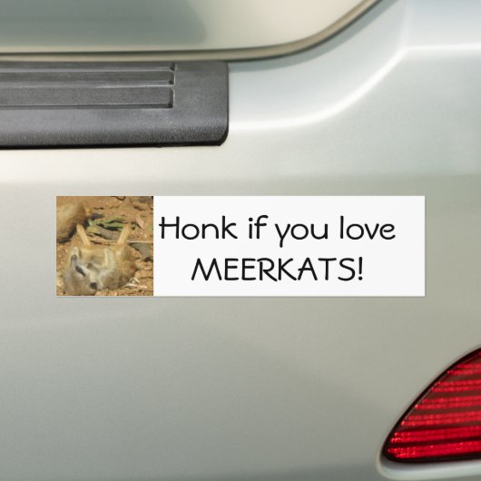Honk wenn Sie Liebe MEERKATS! Autoaufkleber (Auf Auto)