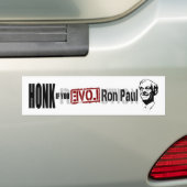 HONK wenn Sie LIEBE Ron Paul! Autoaufkleber (Auf Auto)