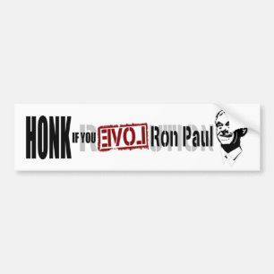 HONK wenn Sie LIEBE Ron Paul! Autoaufkleber