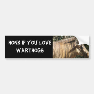 HONK WENN SIE LIEBE WARTHOGS AUTOAUFKLEBER