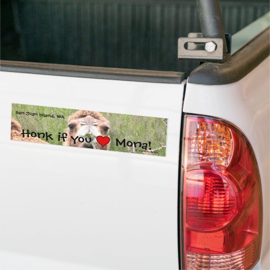 Honk wenn Sie ♥ Mona! Autoaufkleber (Auf Lkw)