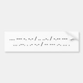 Honk, wenn Sie Morse sprechen Autoaufkleber (Vorne)