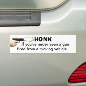 HONK, wenn Sie nie ein Gewehr gesehen haben, das Autoaufkleber (Auf Auto)