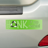 Honk, wenn Sie recyceln - Autoaufkleber (Auf Auto)