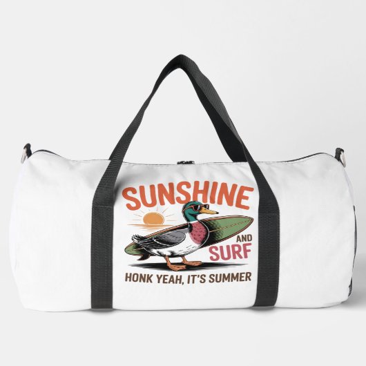 Honk Yeah, Es ist Sommer" - Surfer Ente Duffle Bag (Vorderseite)