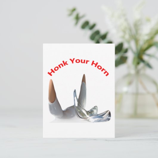 Honk Your Horn Postkarte (Stehend Vorderseite)