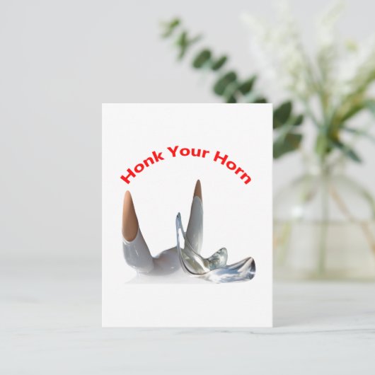 Honk Your Horn Postkarte (Stehend Vorderseite)