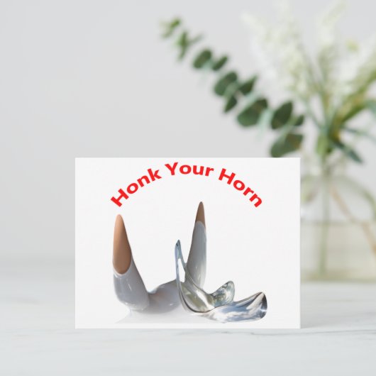 Honk Your Horn Postkarte (Stehend Vorderseite)