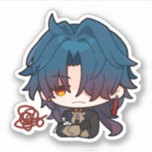 Honkai Star Rail Chibi Blade Annoyed Sticker (Vorderseite)