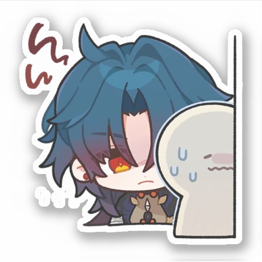 Honkai Star Rail Chibi Blade Creeping Sticker (Vorderseite)