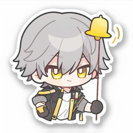 Honkai Star Rail Chibi Caelus Sticker (Vorderseite)