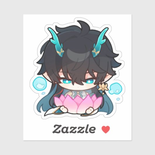Honkai Star Rail Chibi Dan Heng IL Lotus Sticker (Blatt)