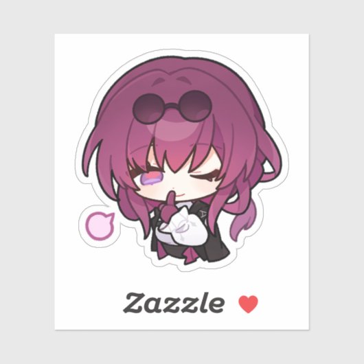 Honkai Star Rail Chibi Kafka Shhh Sticker (Blatt)