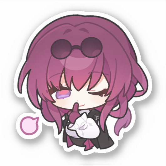 Honkai Star Rail Chibi Kafka Shhh Sticker (Vorderseite)