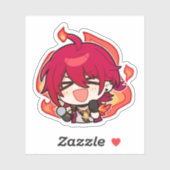 Honkai Star Rail Chibi Luka Aufkleber angeheftet (Blatt)