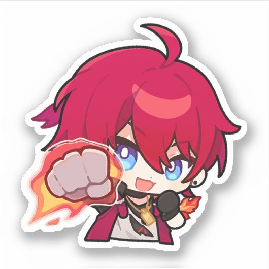 Honkai Star Rail Chibi Luka Sticker (Vorderseite)