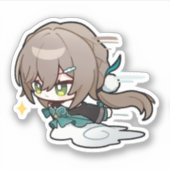 Honkai Star Rail Chibi Qingque Sticker (Vorderseite)