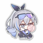 Honkai Star Rail Chibi Silver Wolf Aufkleber (Vorderseite)