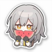 Honkai Star Rail Chibi Stelle Watermelon Sticker (Vorderseite)