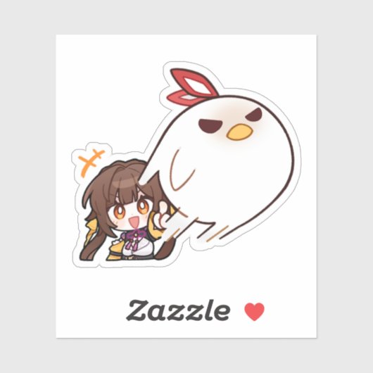 Honkai Star Rail Chibi Sushang Phoenix Sticker (Blatt)