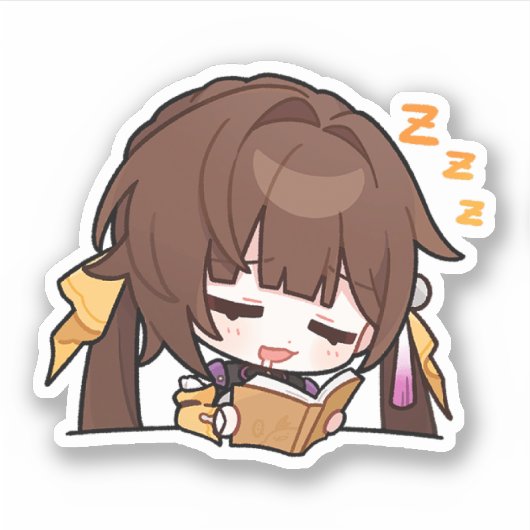 Honkai Star Rail Chibi Sushang studiert Sticker (Vorderseite)