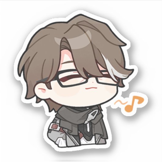 Honkai Star Rail Chibi Welt Sticker (Vorderseite)