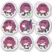 Honkai Star Rail: HSR Kafka Stickers Aufkleber (Vorderseite)